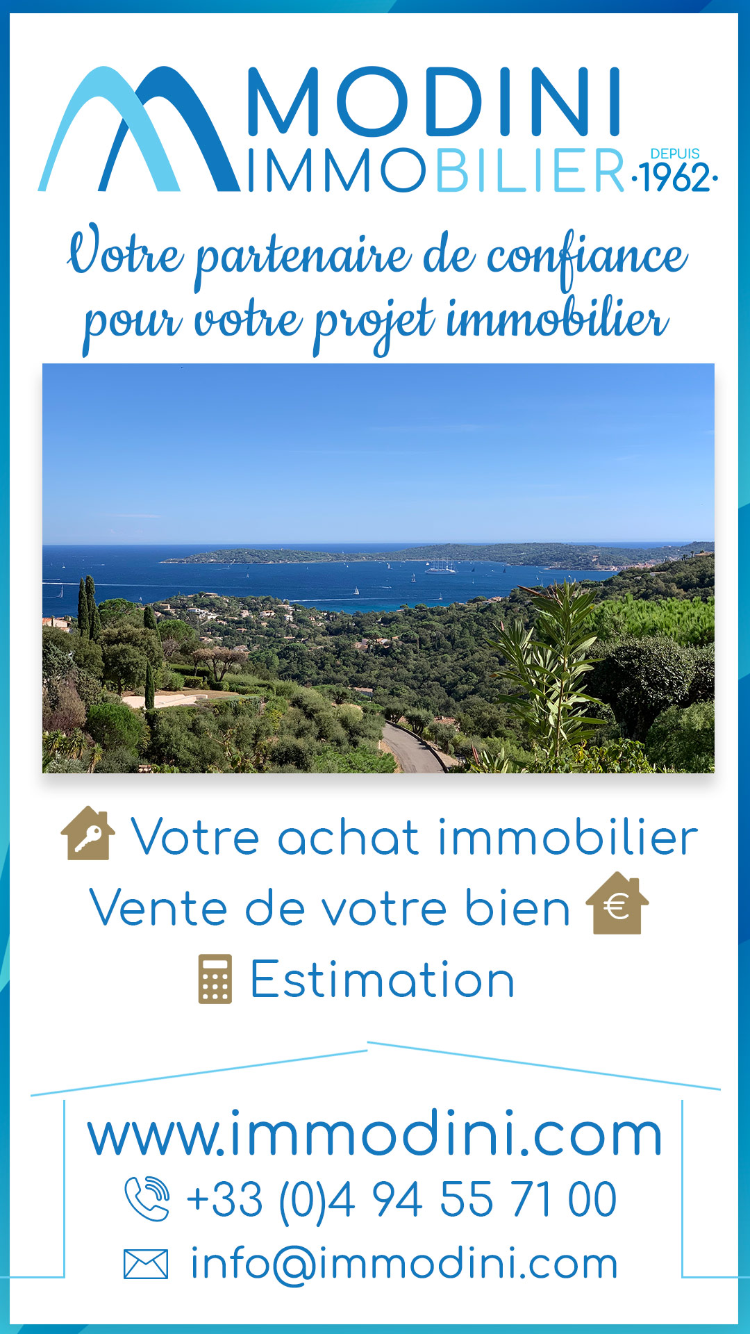 Agence Immobilière Modini Immobilier Sainte-Maxime - création story à la une Instagram