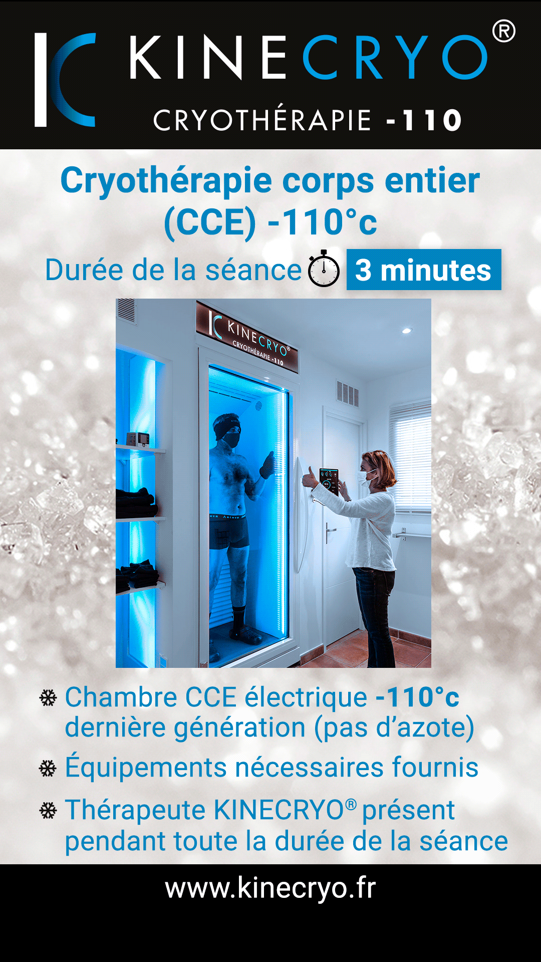 KINECRYO Centres Cryothérapie Sainte-Maxime Brignoles - création story à la une Instagram