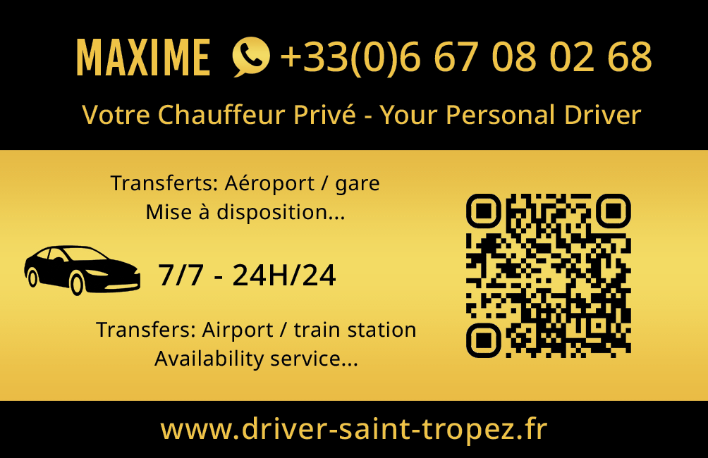 MG PRESTIGE DRIVER - service chauffeur privé Saint-Tropez - création logo carte de visite